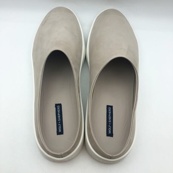 Wolf & Shepherd Cruise Mule Slip On Shoes MENS 11 WOMENS 12.5 Gray Leather NIB main image 10